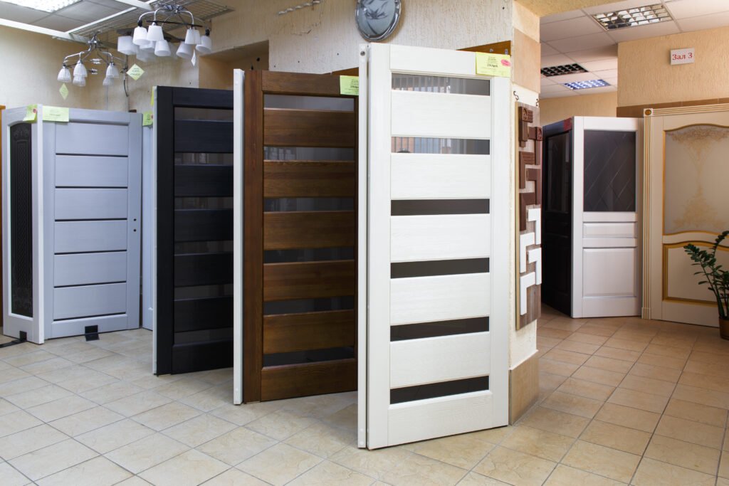 grodno-belarus-june-22-2018-interior-doors-sale-specialized-store-doors-are-made-both-wood-plastic